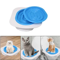 pet supplies cat litter mat toilet trainer plastic cat toilet training kit pet cat puppy toilet seat pad for training pet clean
