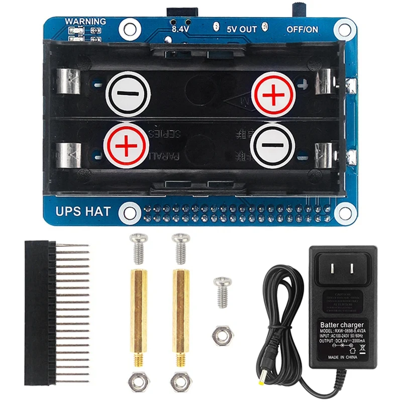 

Uninterruptible Power Supply UPS Stable 5V Power Output for Raspberry Pi 4 Model B/3B+/3B-,US Plug