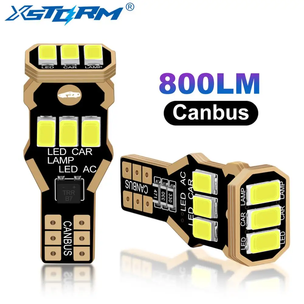 2 шт. T15 W16W Светодиодный лампочки Canbus 920 921 912 супер яркий светодиодный светильник автомобиль Фары заднего хода авто использования парковочной 6000K белый 12V T15 светодиодный