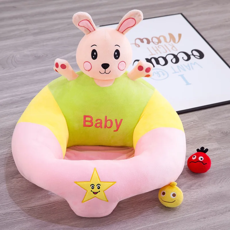 Hot Creative Cartoon Baby Anti-fall Learning Chair Portable Infant Seat Cartoon Sofa Comfortable Soft Play Learning Seat