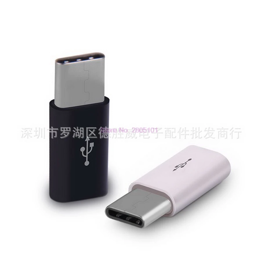 2000 шт мини USB 3 1 Type C папа к Micro 2 0 5 контактный Женский адаптер передачи данных для