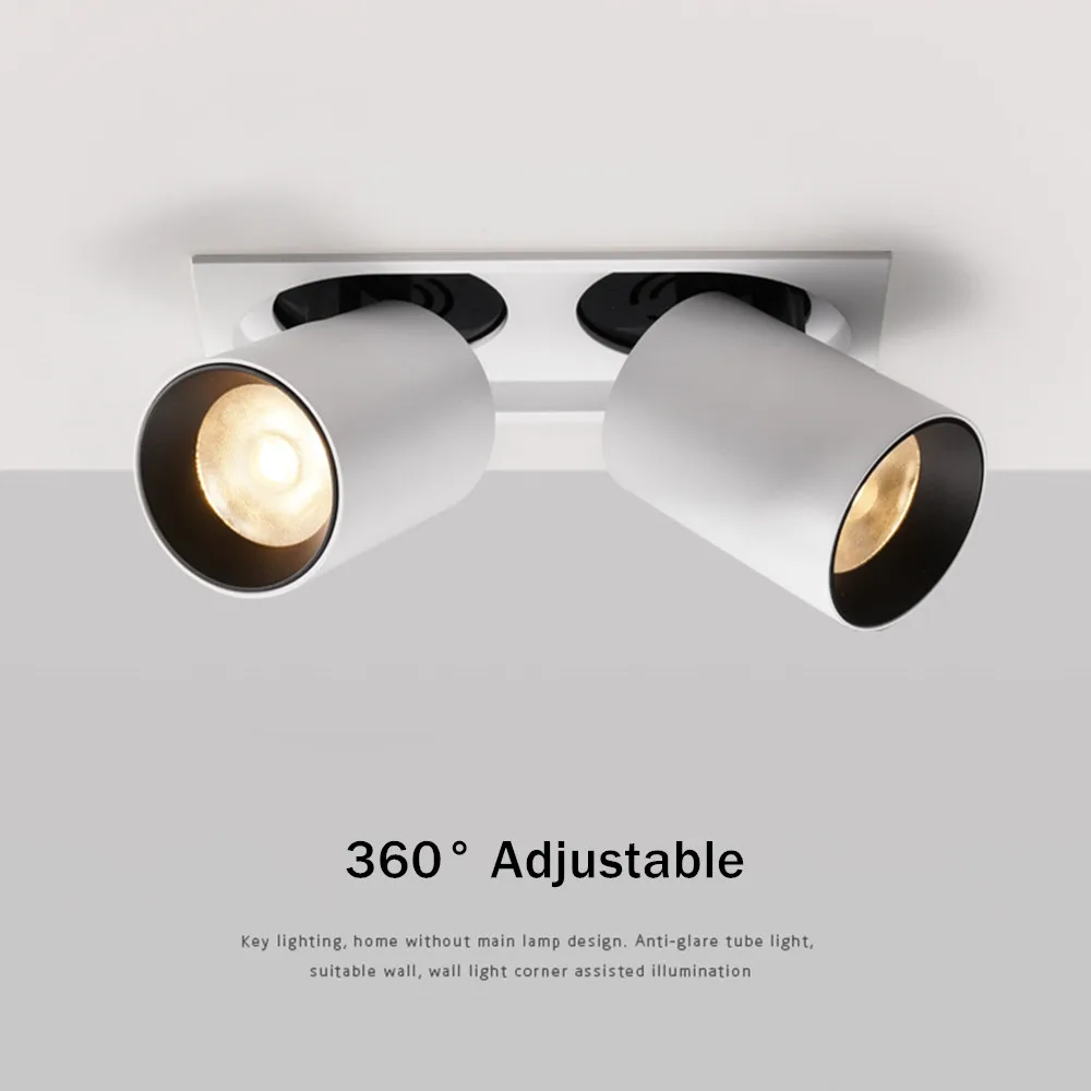 Растягивающийся потолочный светильник с вращением на 360 ° светодиодный