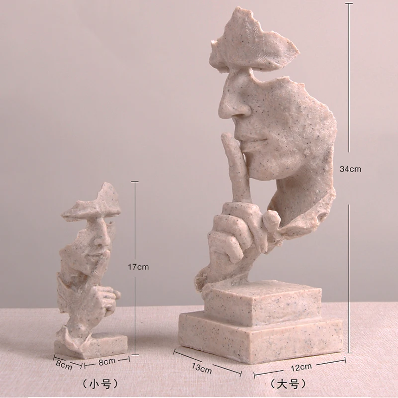 Статуэтка абстрактной скульптуры из золота украшение для дома современное