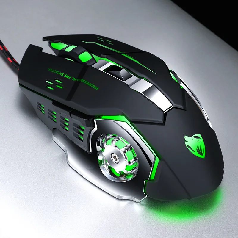 

Professional Wired Gaming Mouse 6 Button 3200DPI LED Optical USB Computer Mouse Game Mice Silent Mouse Mause For PC laptop Gamer