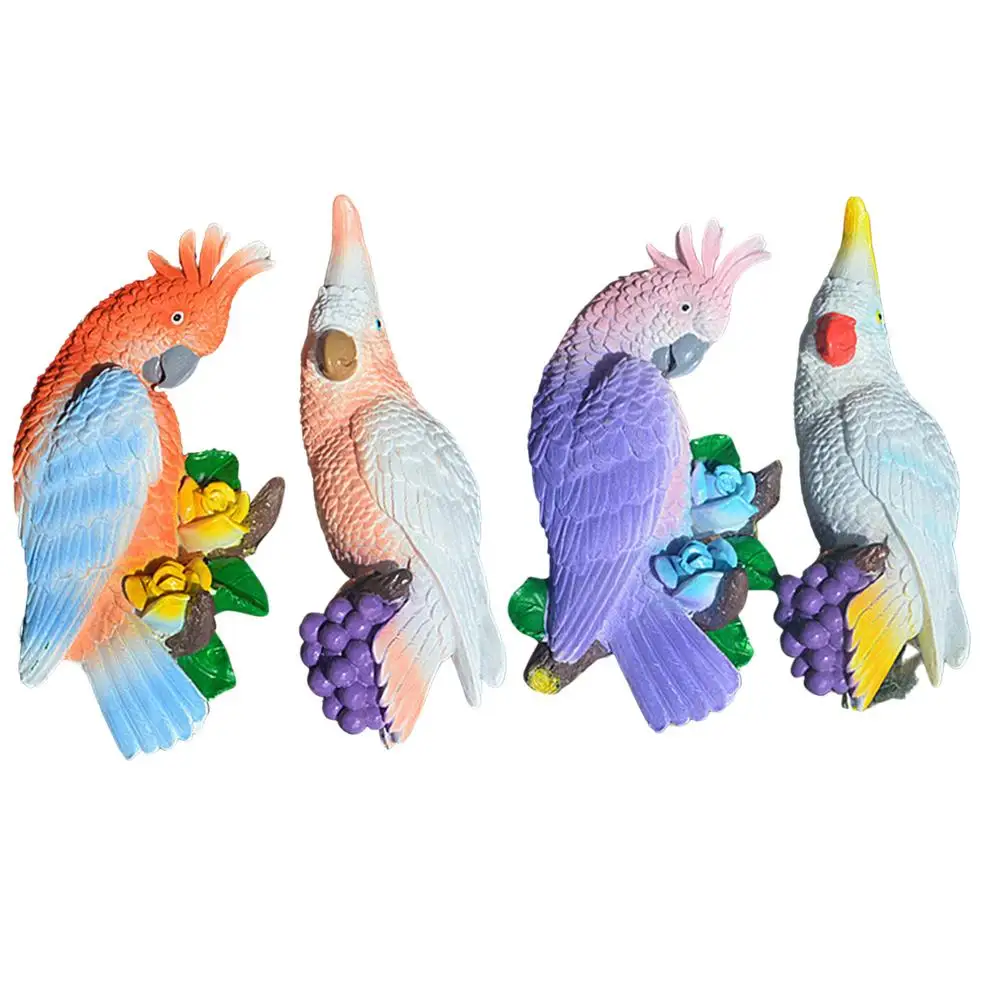 

Полимерная искусственная статуя попугая, подвесное украшение, фигурка животного, птицы для дома, улицы, сада, газона, двора, украшения