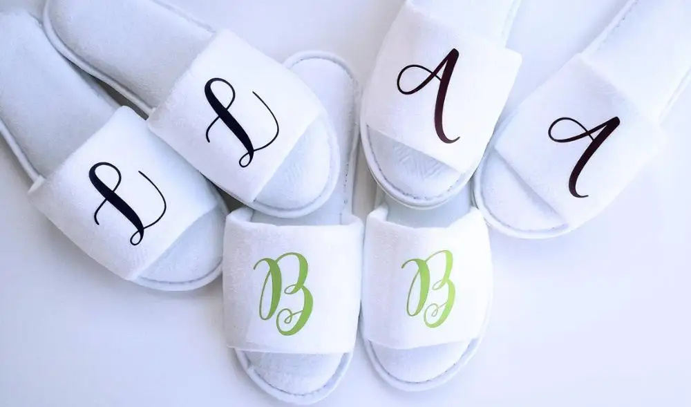 Индивидуальные свадебные вечерние Подарки Тапочки для невесты и свадьбы