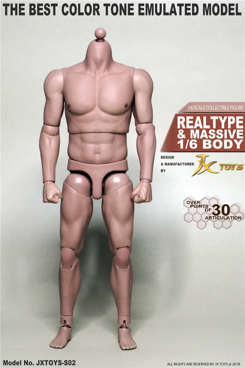 Коллекция фигурок JXtoys 1/6 для мужчин S01 азиатские фигурки мышц S02|Игровые и