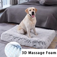 pet mattress luxury dog sofa long plush warm dog bed memory foam bed cushion for small large pet cat mats kennel dog accessories