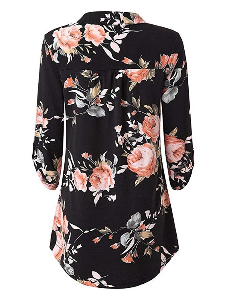 

Maternity Summer V-neck Floral Chiffon Bottomed Shirt Breast Feeding Top