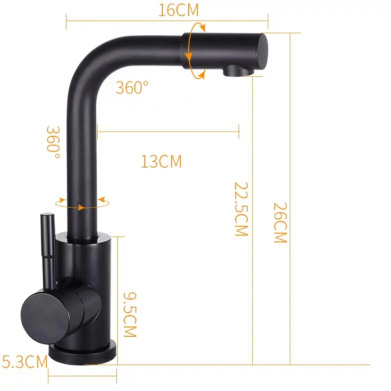 Черный спрей рисунок аэратор 360 Вращающийся смеситель для ванной комнаты