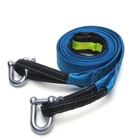 car winch rope auto tow strap nylon 5m 8tons towing cable strap belt heavy duty off road accessories recovery kit metal hooks