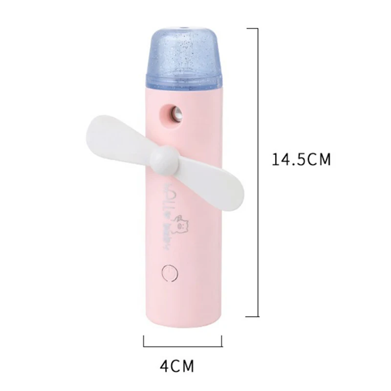 

2 In 1 Portable Handhold Water Mist Fan Water Cooling cute Spray Desktop Fan
