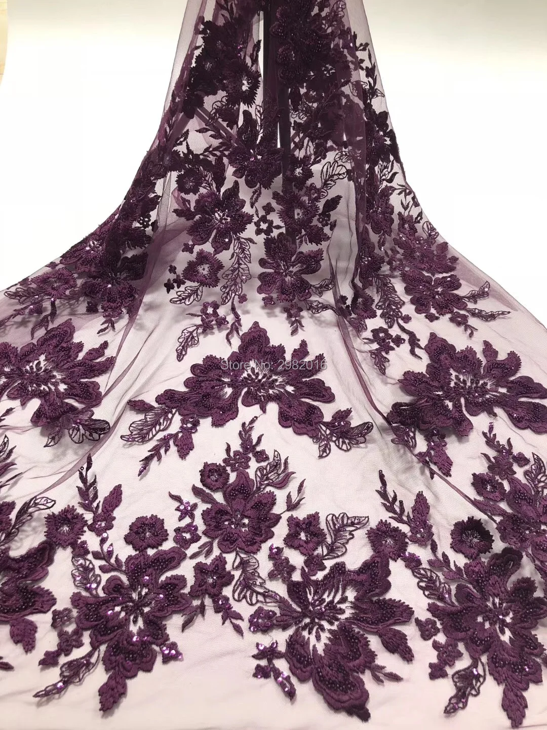 Кружевное французское свадебное платье ручной работы с бисером белая вышивка из