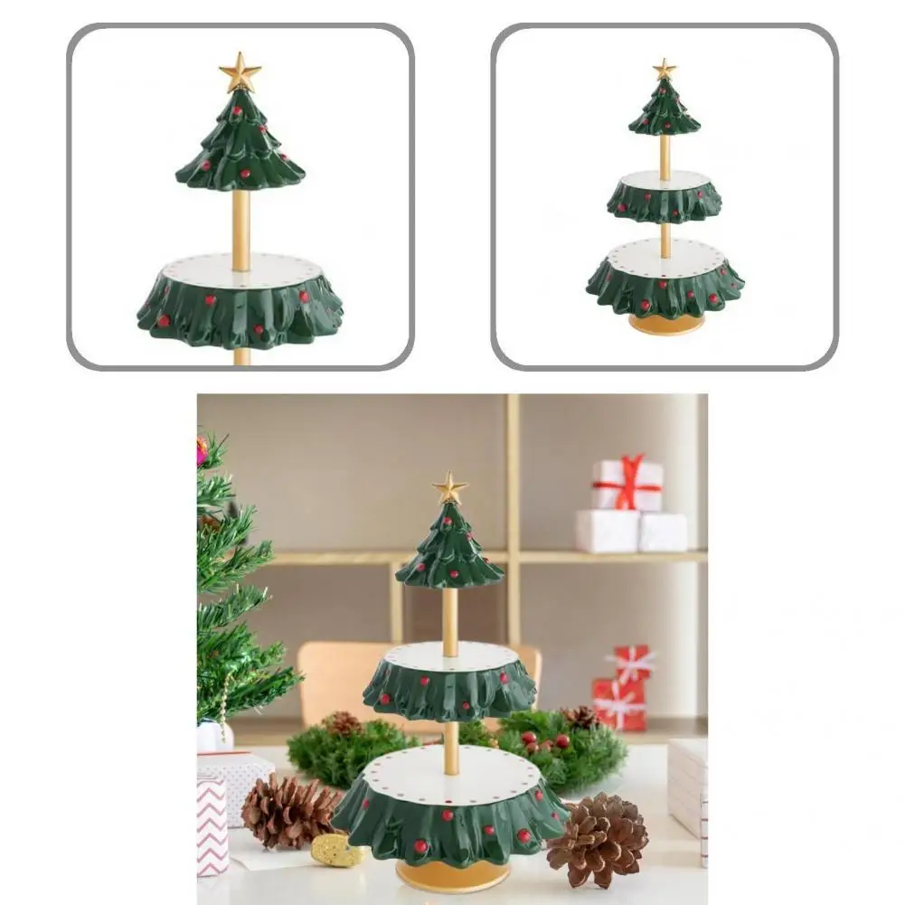 

Excellent Cupcake Table Eco-friendly Detachable Christmas Tree Dessert Table Holiday Supplies Cupcake Holder Cake Stand