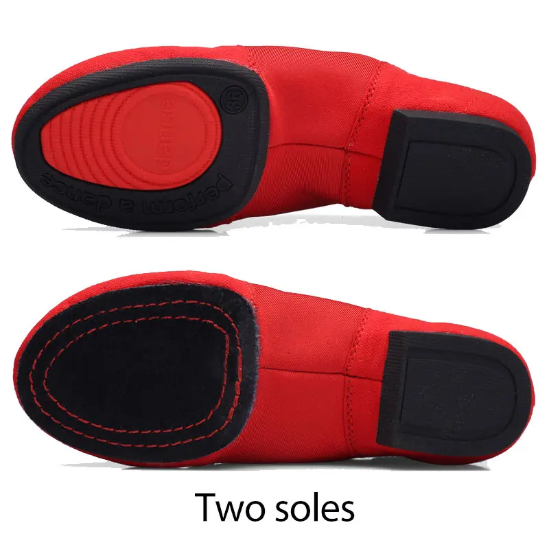 Women Jazz Dance Shoes Flat Shoes Canvas Soft Unisex Gymnastics Ballet Sneakers Fitness Adults Children Girls Sports Dance Shoes