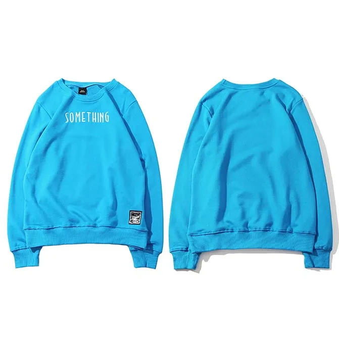 A18868 Blue Толстовка с вышивкой уличная Мужская Хип-Хоп пуловер Толстовка Harajuku Осенняя Повседневная простая толстовка хлопок 100 - Цвет: A18868 Blue
