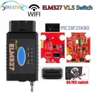 ELM327 V1.5 Support BT/WIFI with Switch Code Scanner PIC18F25K80 Chip
For HS-CAN and MS-CAN Ford FORScan OBD2 Car DiagnosticTool