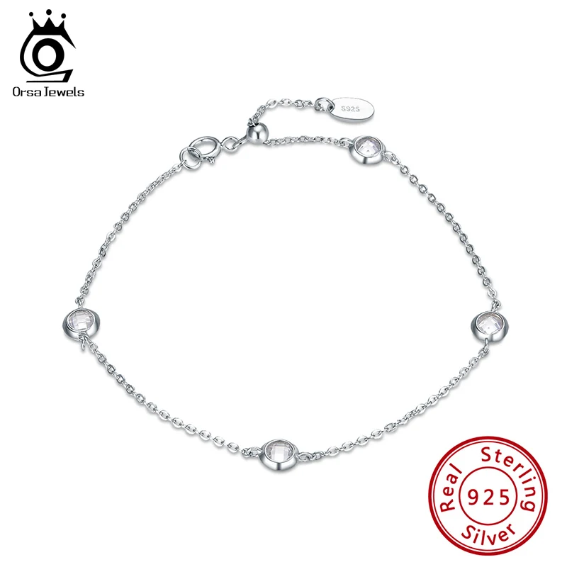 Модный регулируемый браслет ORSA JEWELS для маленького запястья из серебра 925 пробы с