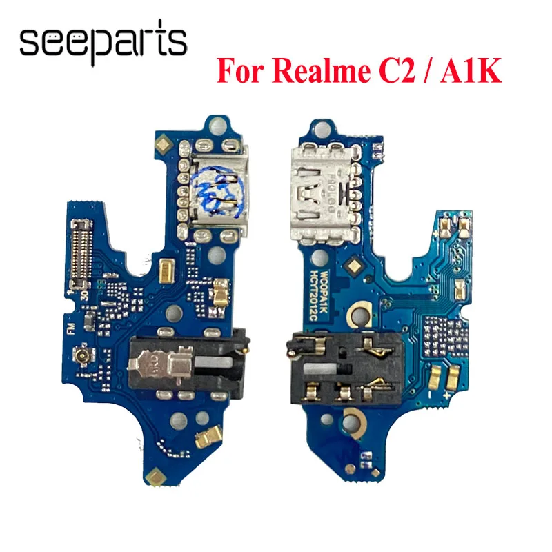 

USB-коннектор для зарядного устройства для Realme C2 rmx1944, плата с разъемом для зарядного порта для Realme A1K CPH1923, кабель для зарядного порта