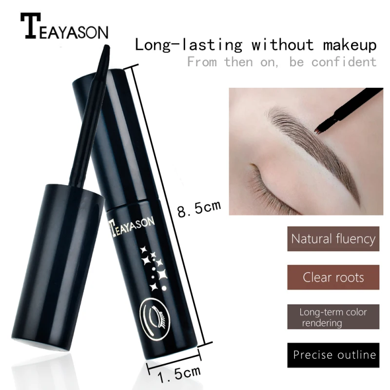 4 шт./компл. карандаши для бровей жидкий гель с карточкой натуральная Стойкая