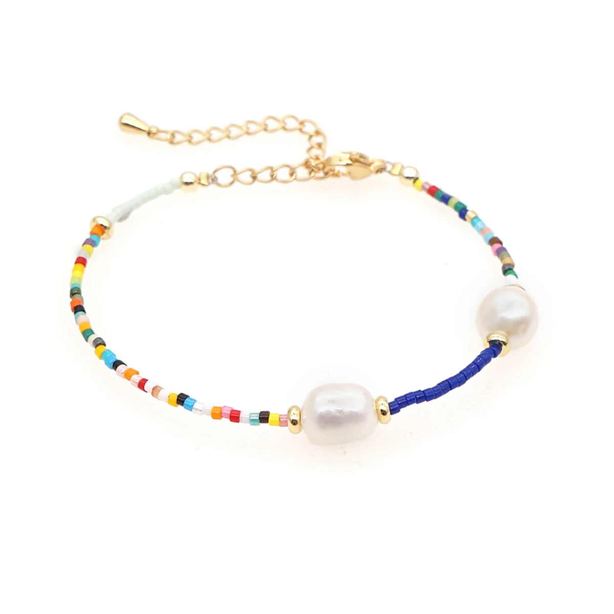 

Moloye 2021 Fashion Bohemian Miyuki Rice Beads Handmade Beaded Light Luxury Natural Freshwater Pearl Small Bracelet Women