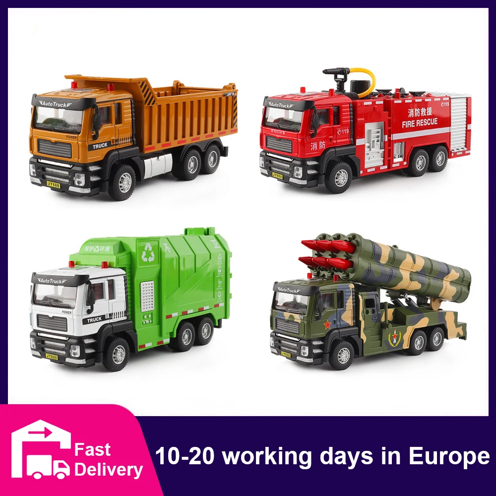 

1:50 грузовик экскаватор пожарная машина Самосвал спринклер ракета автомобиль модель с отрывом ремесла украшение Коллекция игрушек инструм...