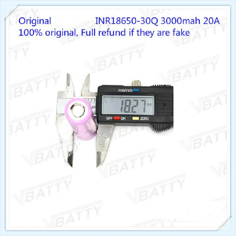 4 шт. inr18650-30q для samsung 3,7 в 18650 3000 мАч батарея 15A 30q для Vape и фонарик электроинструменты