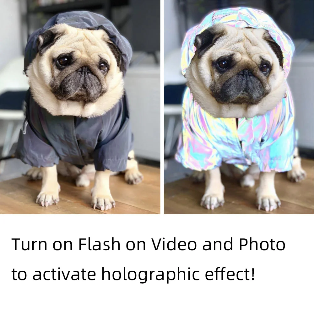 Светоотражающий мигающий светильник одежда для собак Adidog французский бульдог