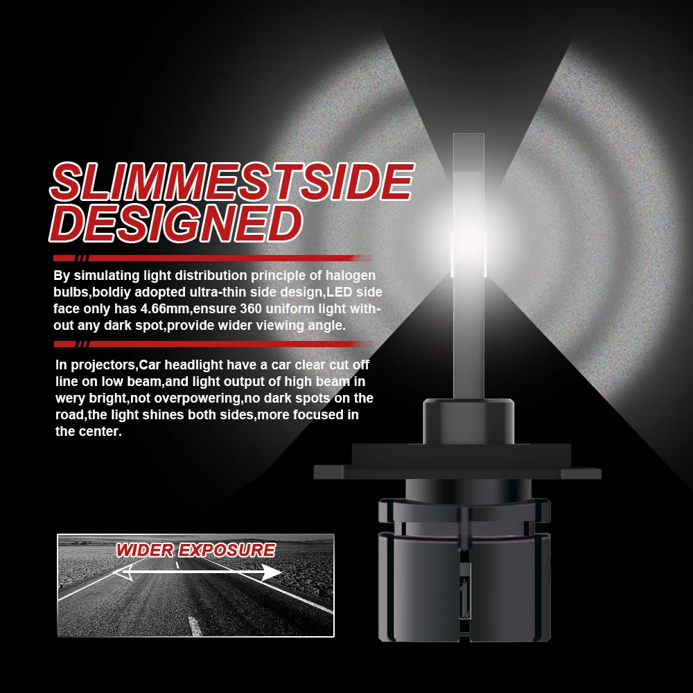 

2x H4 Car Headlight LED H7 6000K 12000LM Bulb H11 H8 H1 H3 9005 9006 880 881 Auto Fog Light headlamp high beam low beam light CE