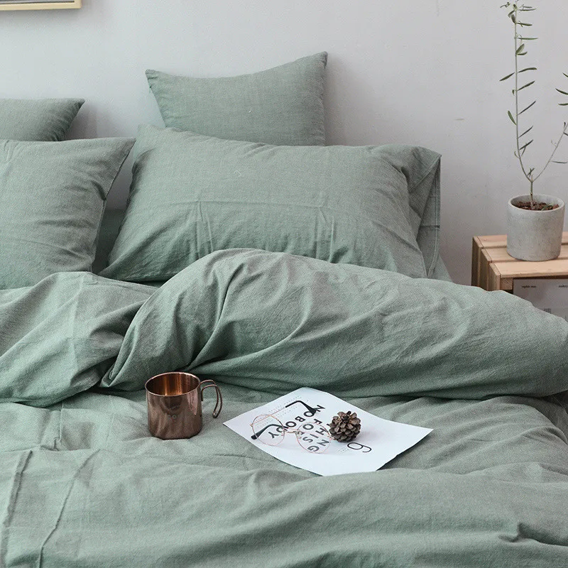 Комплект постельного белья из 100% хлопка в японском стиле 3/4 шт. пододеяльник +