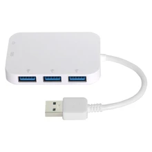 for Mac for iOS for Android PC USB 3.0 to 3 Ports HUB & Audio 3.5mm & USB-C Power Adapter Laptop Computer Network conveter Card