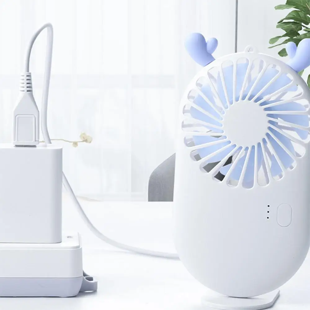 Summer 1pc Cute Portable Mini Fan Handheld USB Chargeable Desktop Fans 3 Mode Adjustable Cooler For Outdoor Travel Office | Бытовая