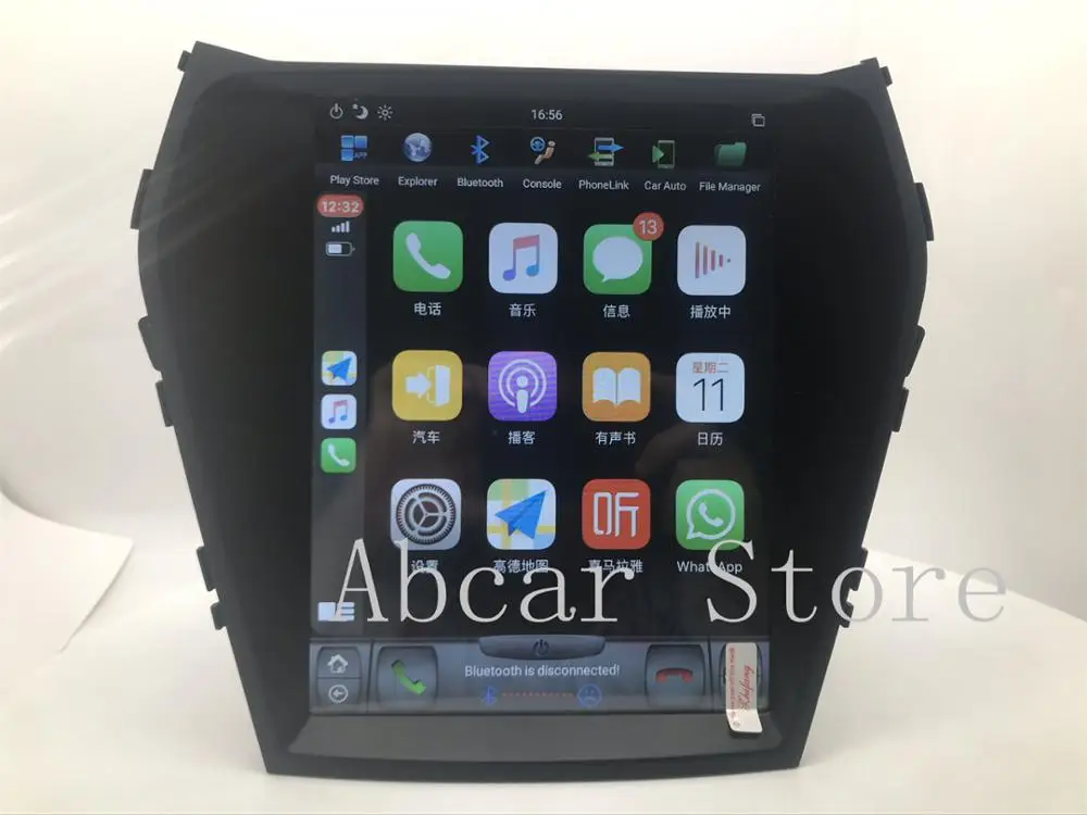 10 4 ''Tesla style Android 9 0 автомобильный dvd плеер GPS навигация для Hyundai IX45 Santa fe 2013 2019