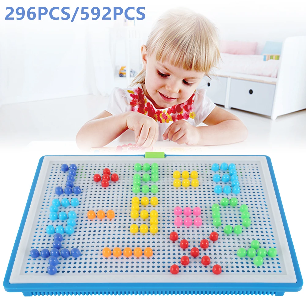 296 шт./компл. Упакованные в коробку бусины для ногтей форме гриба