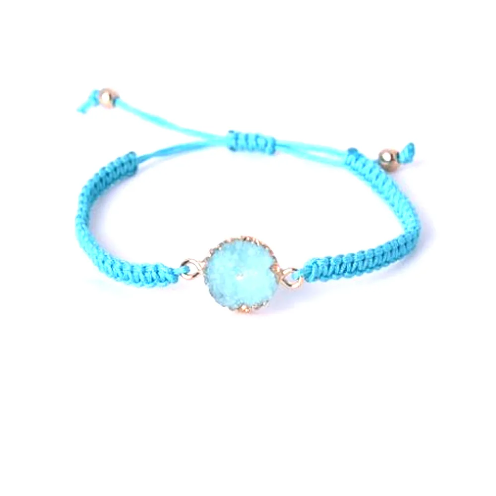 Плетеный веревочный браслет, нить для руки, натуральный, женский браслет дружбы, модные ювелирные изделия AM3288