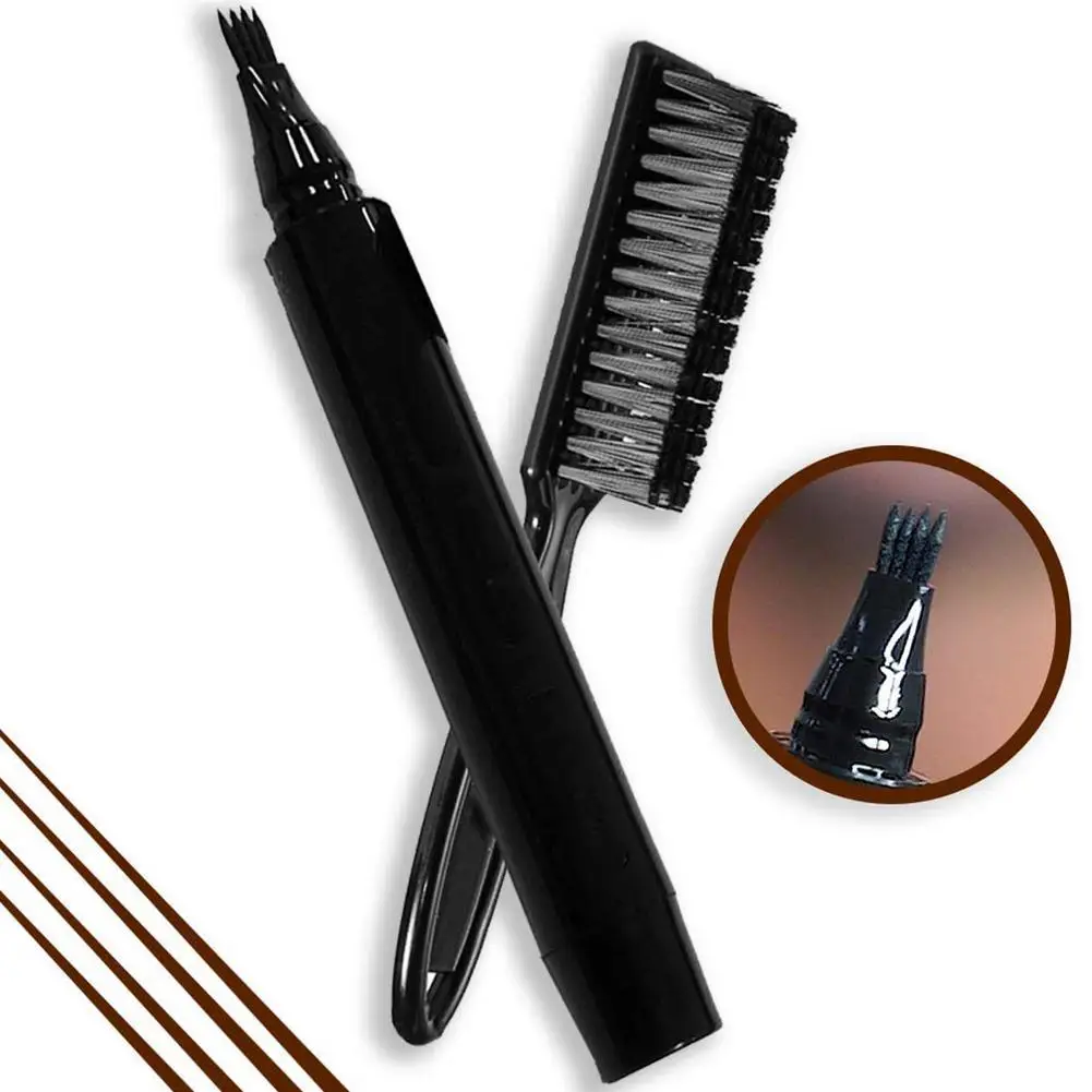 

Beard Pen Beard Filler Pencil And Brush Beard Enhancer Waterproof Moustache Coloring Shaping Tools Hair Pencil Father's Day Gift
