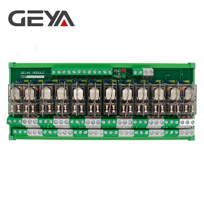 GEYA 2NG2R 12 каналов Omron Реле модуль 2NO 2NC 12VDC 24VDC DPDT реле печатной платы|Реле| |