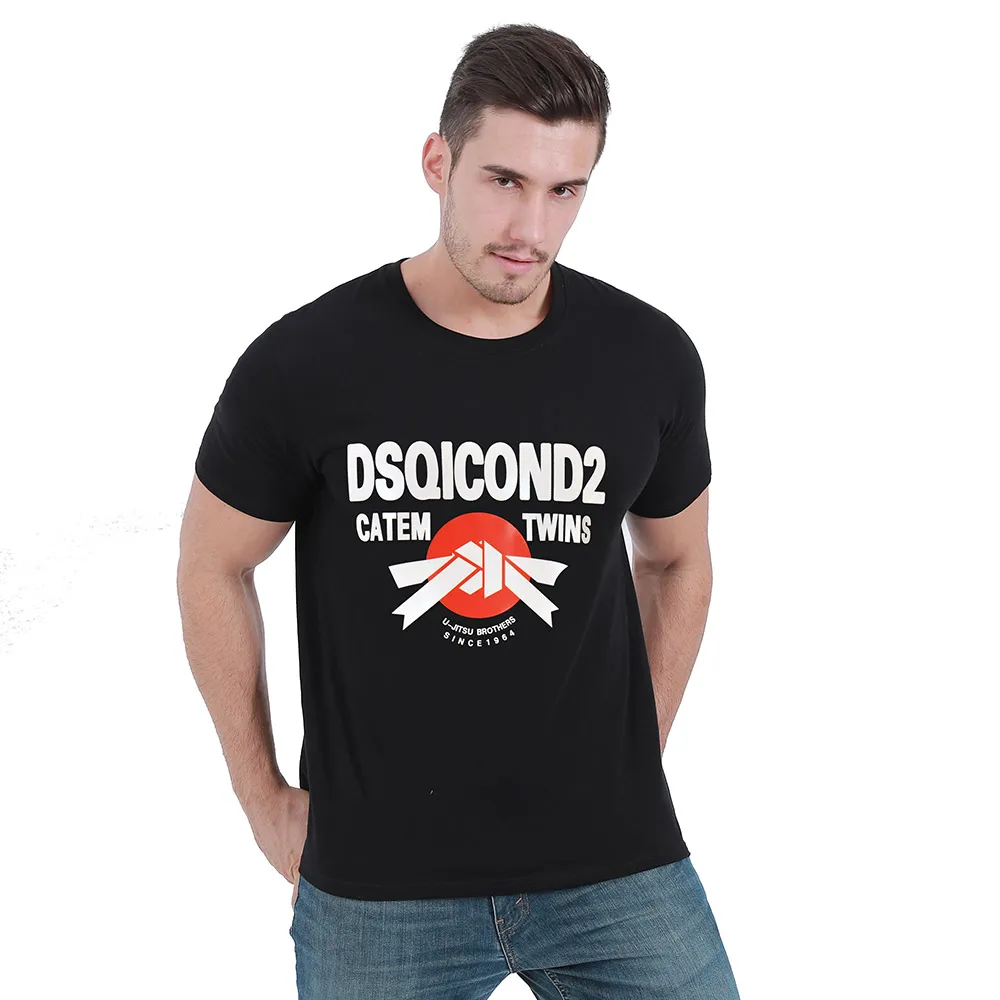 Женская футболка с короткими рукавами DSQ2 Повседневная из 100% хлопка принтом s ICON