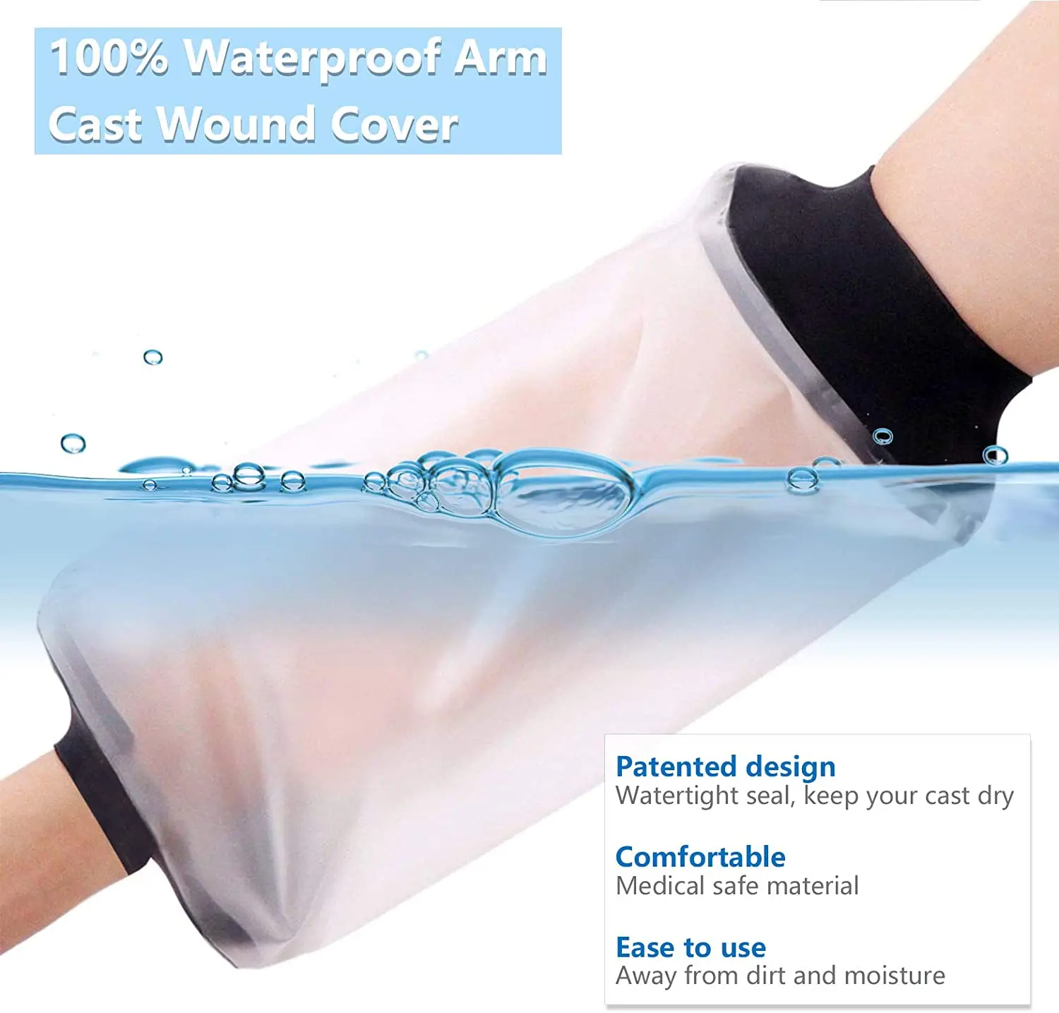 

Waterproof Bandage Cover Comfortable Waterproof Seal, Keep The Wound Dry, Shower Bag Suitable for Wounds, Bandages