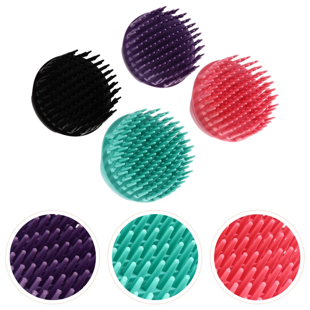 

4pcs Hair Brushes Practical Hair Shampoo Brushes Head Scrubbers