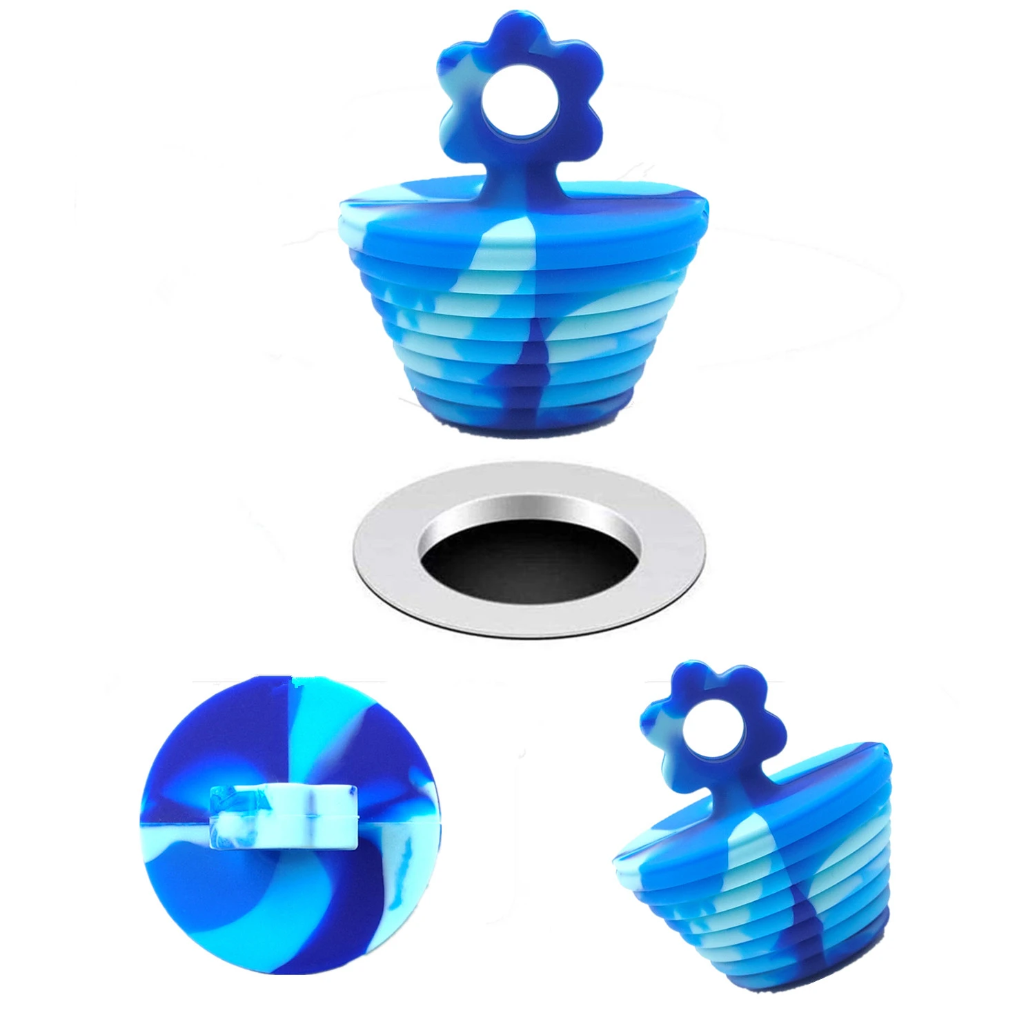 

2 Pcs Bathtub Plug For Kitchen Bathroom Laundry Shower And Jacuzzi Silicone Tub Drain Stopper
