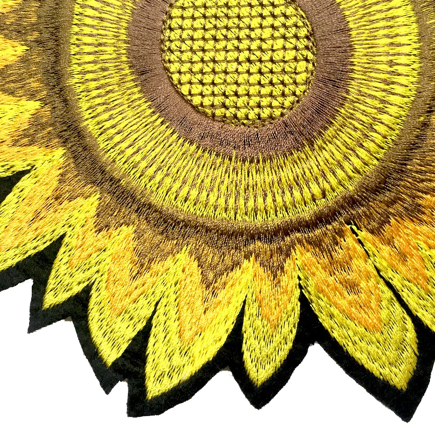 1 шт Большой Подсолнух патчи железные на передачах для Костюмы большой цветок