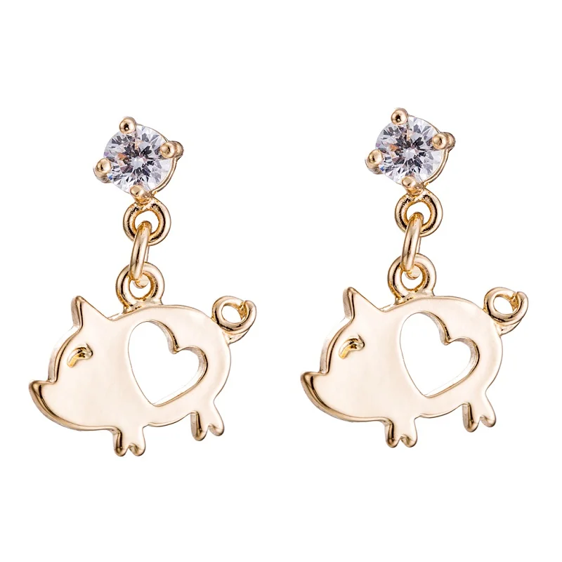 style 11 Новые милые серьги с подвеской в виде совы, разноцветные прозрачные серьги-гвоздики с кристаллами, ювелирные изделия, простые серьги-Вишенки для женщин - Окраска металла: style 11