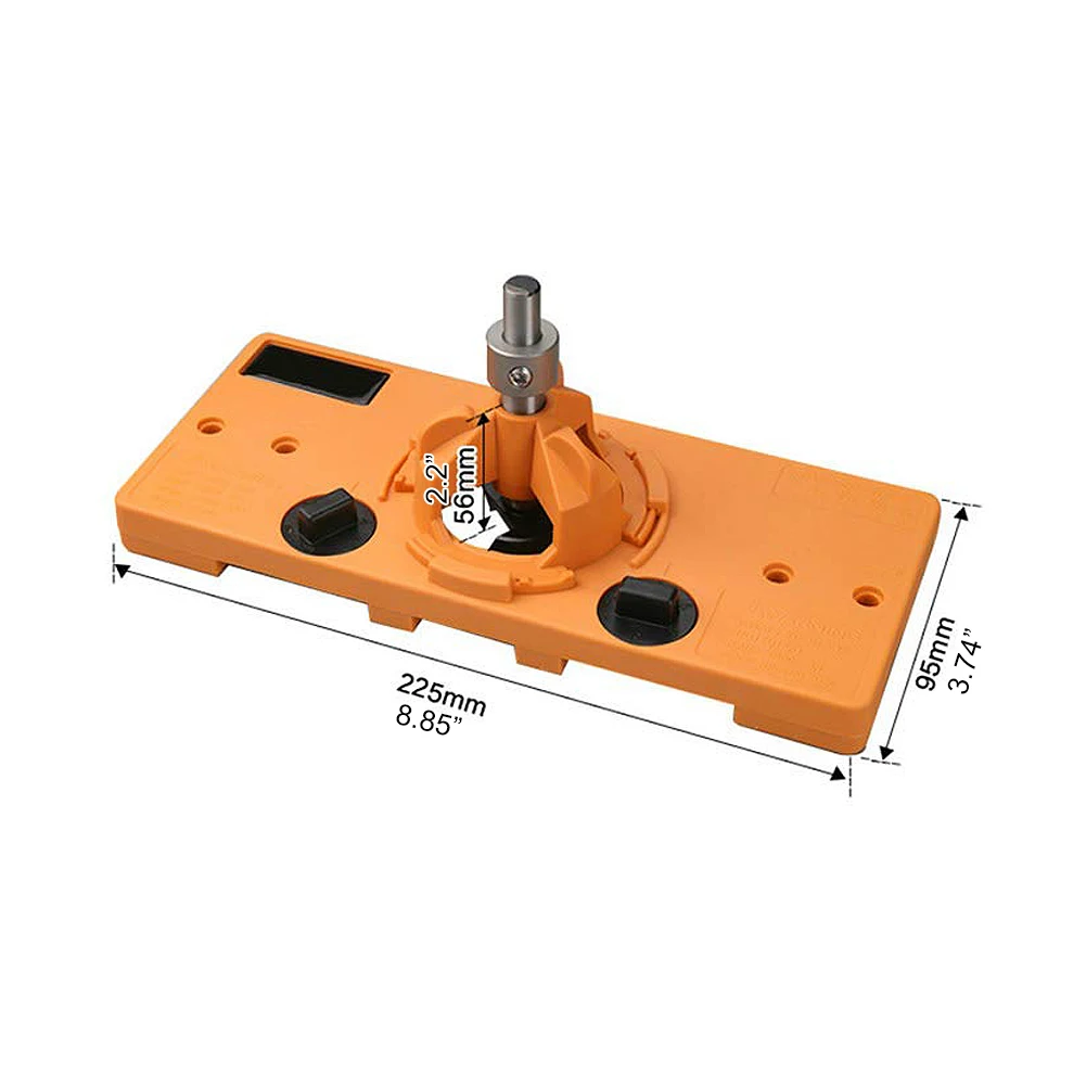 

Concealed Hinge Jig 35mm Hole Opener Drilling Guide Locator Woodworking DIY Tool with Forstner Bit for Door Cabinets Wood Cutter