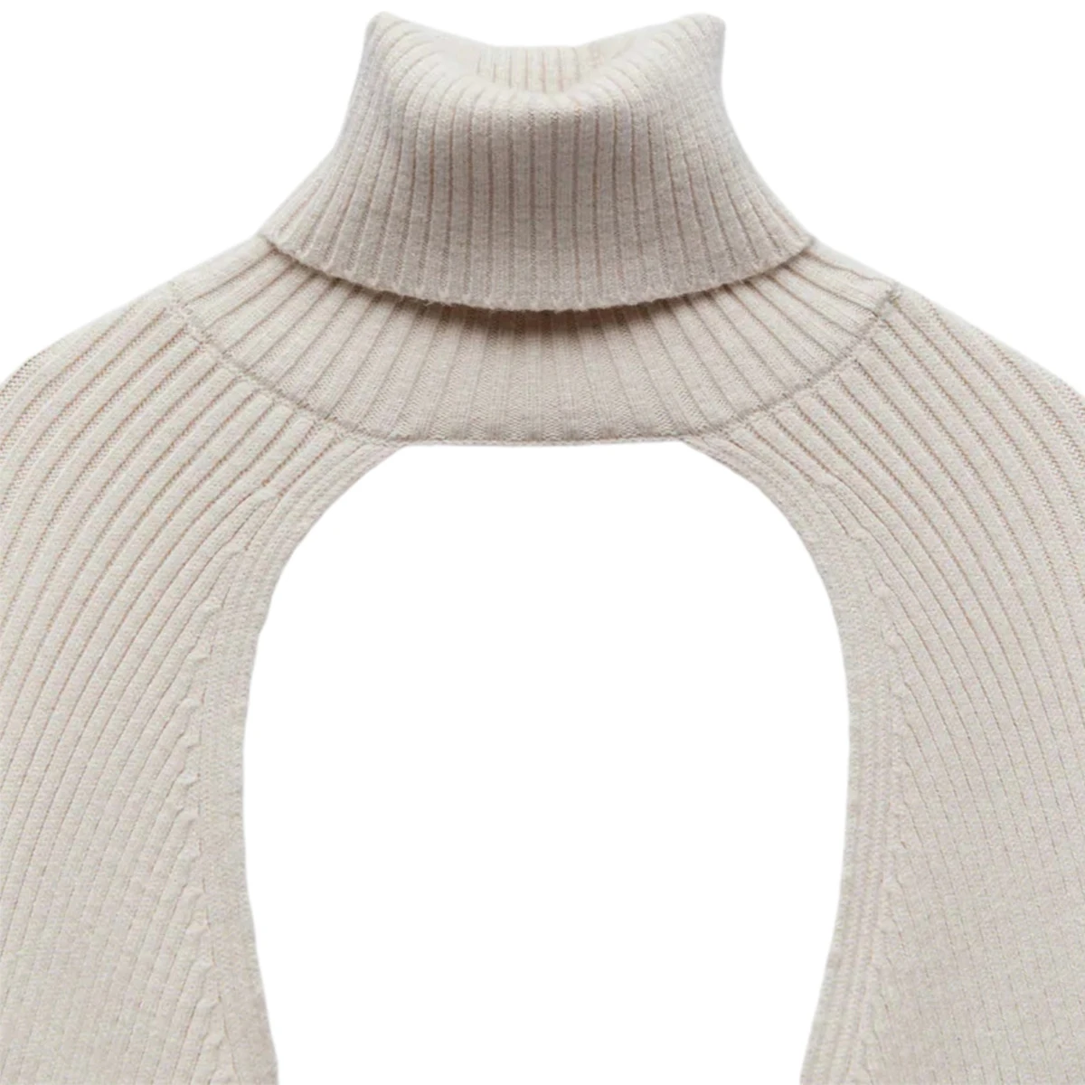 

Women's Sweater Knitwear Solid Color High Collar Long Puff Sleeve Pullover Spring Autumn Ladies Casual Sweater Top Streetwear