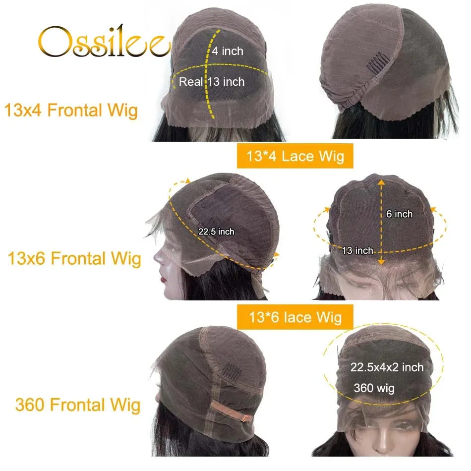 13x4/13x6 Straight Lace Front Human Hair Wigs 360 Frontal Wigs Remy Brazilian Human Hair Lace Wigs for Women HD 5x5 Closure Wig