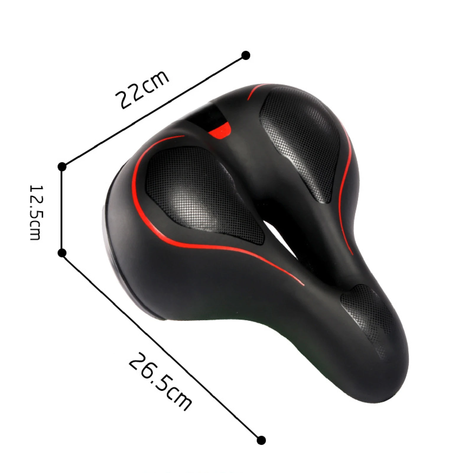 

Thickened Extra Comfort Ultra Soft 3D Pad Cushion Cover Mountain Bike Bicycle Saddle Seat with Warning Taillight Riding Supplies