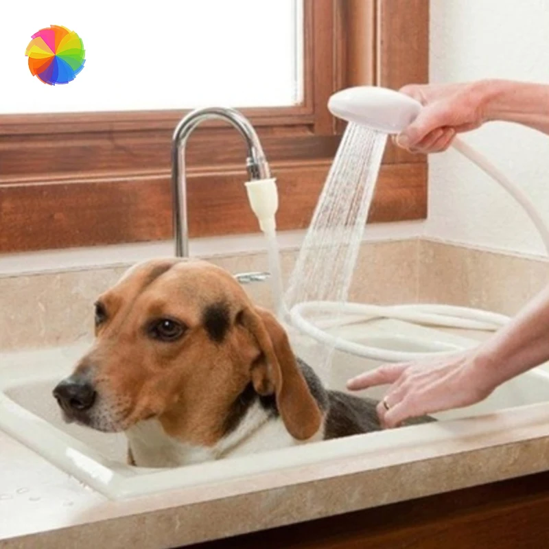 

1.3m Pet Bath Hose Sink Washing Hair Pet Hair Washer Dogs Cats Shower Head Spray Drains Strainer Bathroom Accessories
