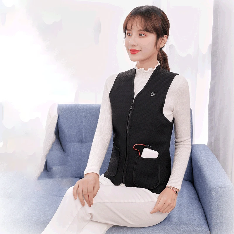 Для мужчин и женщин жилет топления длинноволновой части USB с подогревом зимняя