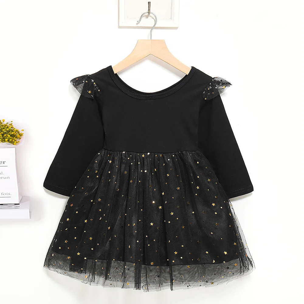 Платье принцессы с длинным рукавом для маленьких девочек одежда бальное